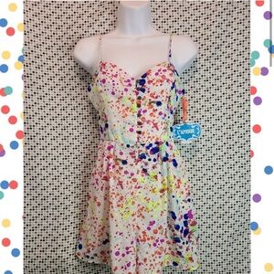 ❄️NWT L'Amour Nanette Lepore Paint Splatter Romper Size Sm 🎨
